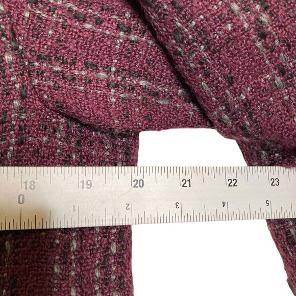 Amour Vert Tweed Upcycled Acrylic Blazer Purple Plaid Women Size XS Oversized - Picture 6 of 11